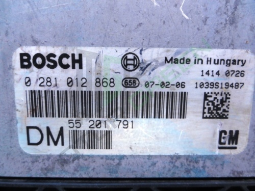 Vauxhall Vectra C 2002-2008 Z19DTH Diesel ECU Bosch 0281012868, 55201791 DM